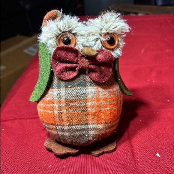 7” Owl & Fox Felt Plushie Shelf Sitters or Door Stops EPC Fall Autumn Thanksgivi - Picture 2 of 13